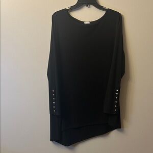 Chico's Black Tunic with Button Accents